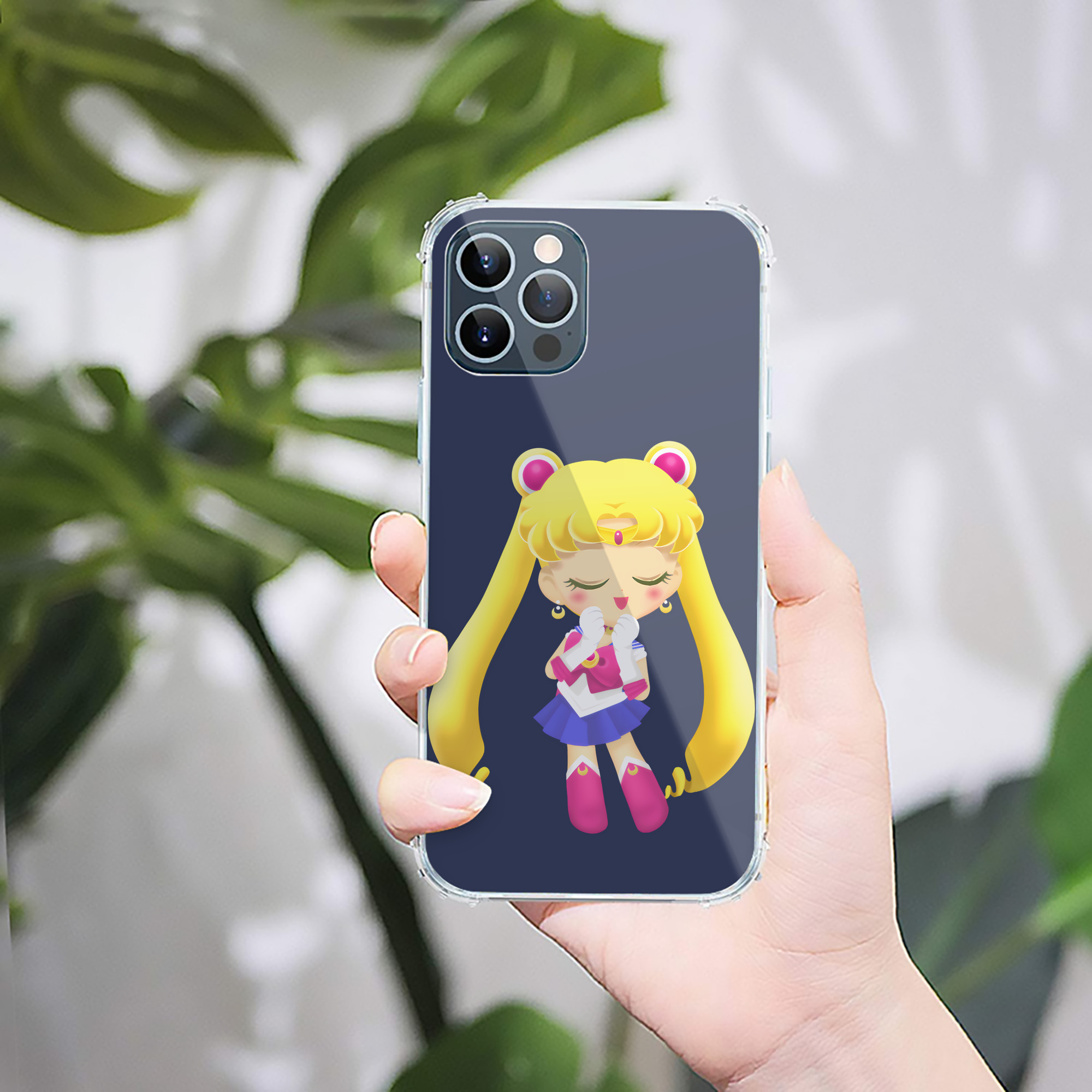 （画像用） 美少女戦士セーラームーン 月野 うさぎ つきの うさぎ Sailor Moon Tsukino Usagi 【iPhone 12シリーズ対応】透明スマホケース（クリアソフトケース）